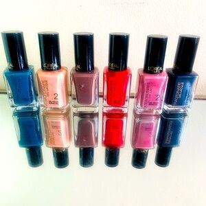 L’ORÉAL EXTRAORDINAIRE GEL LACQUE POLISH 1-2-3–NEW!—-(6 PIECE BUNDLE)
